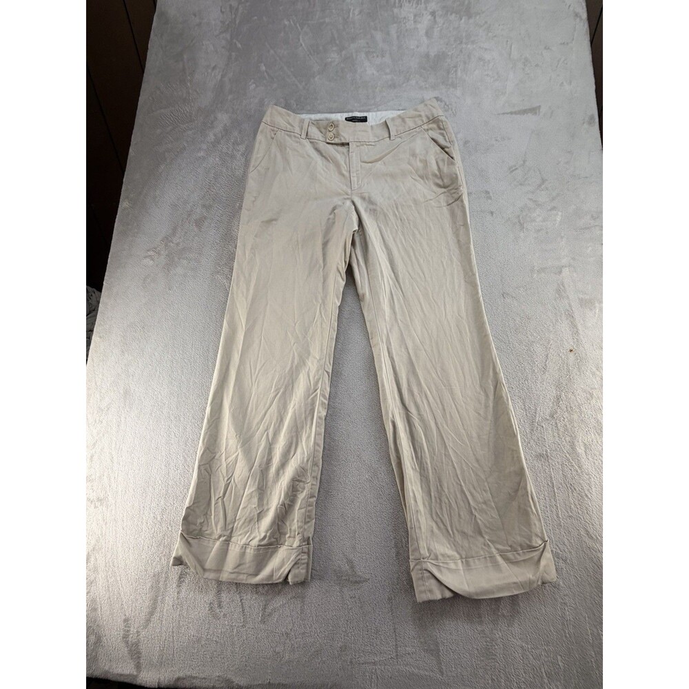 Banana Republic Pants Womens 14R Jackson Fit Wide Leg Pant Beige Casual